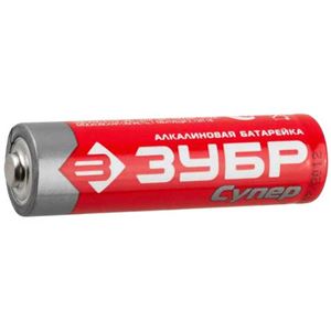 Батарейка Зубр "Супер" щелочная, тип AAA, 1,5В, 4шт/уп