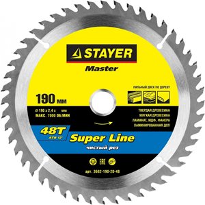 Диск STAYER MASTER "SUPER-Line" 190х48Тх16 дерево