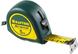 Рулетка Kraftool "GRAND", обрезиненный корпус, 5м х 19мм