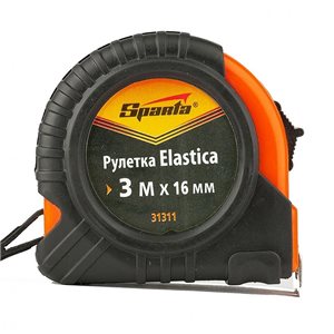 Рулетка SPARTA Elastica, 3 м х 16 мм, обрезиненный корпус