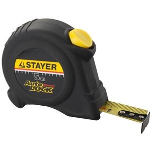Рулетка STAYER AutoLock, автостоп, 5м х 19мм