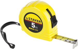 Рулетка STAYER Standard, пластик. корпус, 5м х 19мм