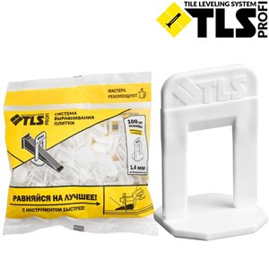 Система выравнивания плитки TLS-Profi, зажимы 1,4 мм, 100 шт. (арт. TLSZA032022)