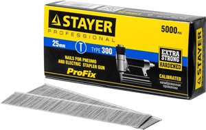 Гвозди STAYER для нейлера 25 мм тип 300, 5000 шт