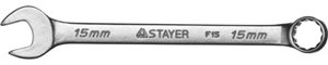 Ключ STAYER "MASTER", гаечный,комбинированный CR-V сталь, 19 мм
