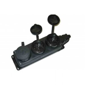 Колодка  3-я каучуковая T-plast-1ф 16А 250В