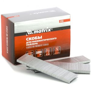 Скобы 18GA для пнев. степлера 1,25х1,0мм длина 38 мм ширина 5,7 мм, 5000 шт// Matrix