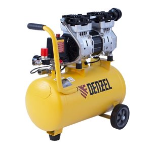 Компрессор Denzel DLS950/24 безмасляный малошумный 950 Вт, 165 л/мин, 24 л
