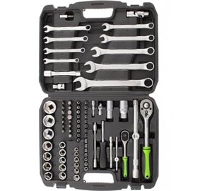 Набор инструментов, Сибртех1/2", 1/4",  CrV, пластиковый кейс  83 предм.