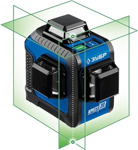 Лазерный нивелир ЗУБР "Крест-3D" зеленый