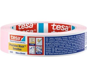 Скотч малярный TESA 25х50м розовый