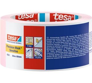 Скотч малярный TESA 50х50м розовый