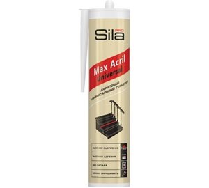 Герметик Sila PRO Max Acril, акриловый универсальный белый, 290мл