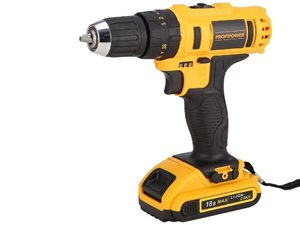 Аккумуляторная дрель-шуруповерт ProfiPower DW-18B (18В, Li-ion-2шт, 2.0Ач, З/У)