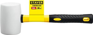 Киянка STAYER "PROFI" резиновая БЕЛАЯ, с фиберглассовой ручкой, 450г