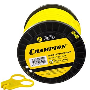 Леска для триммера CHAMPION круглая 3мм х 60 м