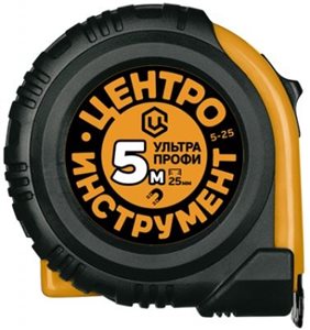 Рулетка Ц/И Ультра Профи с фиксатором магнитная, каучук, 5мх25мм