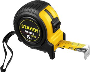 Рулетка STAYER Master, обрезин. корпус, 5м х 19мм