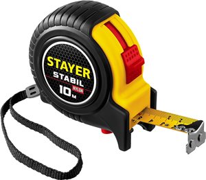 Рулетка STAYER Stabil с двухсторонней шкалой, 10мх25мм