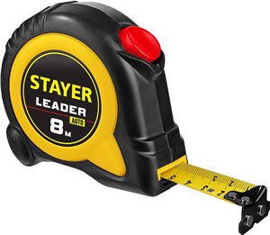 Рулетка STAYER Leader, с автостопом 8мм х 25мм