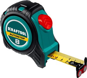 Рулетка KRAFTOOL AutoStop, 8м х 25мм