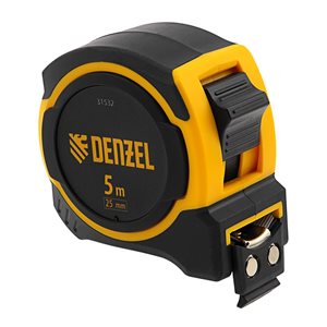 Рулетка Denzel, магнитный зацеп, 5м х 25мм