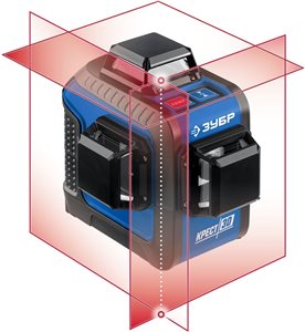 Лазерный нивелир ЗУБР "Крест-3D", 20 - 70 м