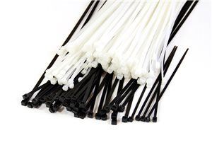 Хомуты Сибртех 370 х 3.6 мм, пластмассовые, белые, 100 шт.