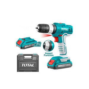 Аккумуляторная ударная дрель-шуруповерт TOTAL, Li-ion 20В, 2Ач