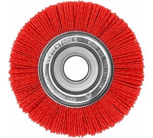 Щетка Vertex дисковая для УШМ, нейлоновая проволока, 125мм/22мм