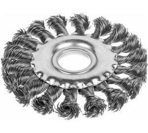 Щетка Vertex дисковая, крученая проволока, 125мм х 22мм