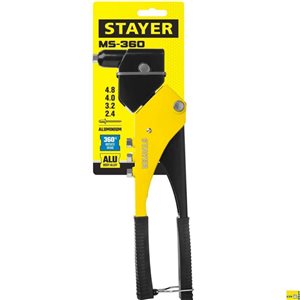 Заклепочник STAYER поворотный, 0-360 градусов, 2,4-4,8мм