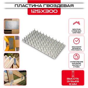 Гвоздевая пластина 129*300*1*8
