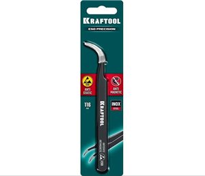 Пинцет KRAFTOOL изогнутый 116 мм