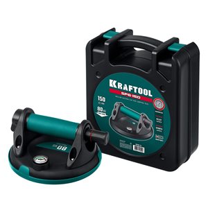 Присоска вакуумная KRAFTOOL SPG-150 с манометром 80 кг, 150 мм