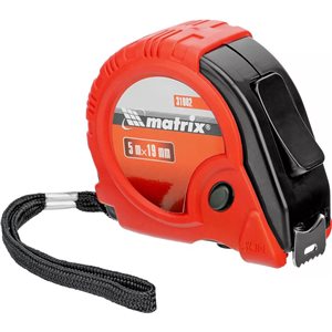 Рулетка MATRIX Rubber, 10 м х 25 мм, обрезиненный корпус