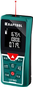 Лазерный дальномер KRAFTOOL  LD-150, дальность 5см - 150м, точность 1,5мм
