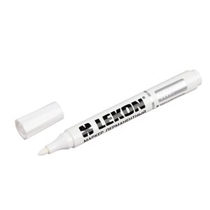 Маркер перманентный,LEKON EXTRA WHITE  белый (012393)