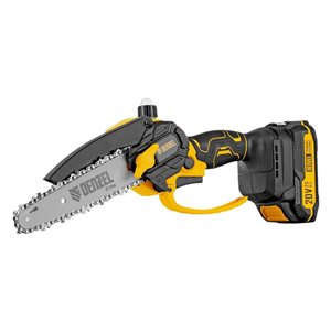 Цепная мини-пила аккумуляторная бесщеточная Denzel CCS-150, 20 В, шина 150 мм (арт. 58650)