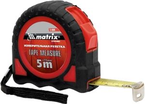 Рулетка MATRIX Strong, обрезиненный корпус, 7,5м х 25мм