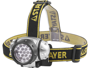 Фонарь STAYER "STANDART" налобный светодиодный, 19LED, 4 режима, 3ААА