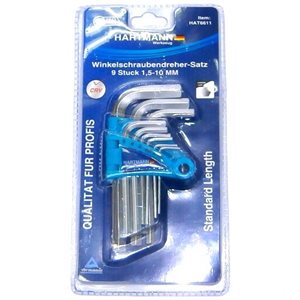 Набор KRAFTOOL Ключи "INDUSTRIE" имбусовые,Cr-Mo(S2),Т-образные,TORX,с шариком,9 шт,