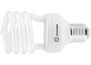 Лампа компактная люминесцентная, полуспиральная, 26W, 4100K, E27, 8000ч., Stern