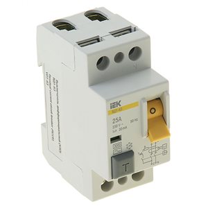 УЗО ИЭК 2п 25A 30mA тип AC ВД1-63 