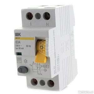 УЗО ИЭК 2п 63A 30mA тип AC ВД1-63 
