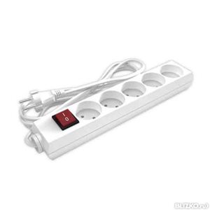 Сетевой фильтр UF-5g-5m-Z-V с 5 евророзетками (с/з, с/в) 5м, беж