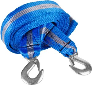 Трос ЗУБР "ЭКСПЕРТ" буксировочный, 2 крюка, 5м, 5т