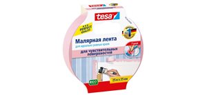 Скотч малярный TESA (розовый), 25мм х 25м 