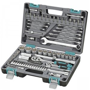 Набор STELS инструментов, 1/2", 1/4", CrV, кейс, 82 предм.