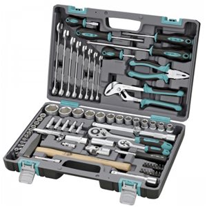 Набор STELS инструментов, 1/2", 1/4", CrV, кейс, 76 предм.